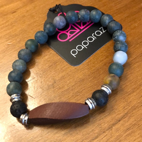 paparazzi Other - PAPARAZZI MULTI STONE AND WOOD URBAN BRACELET NWT